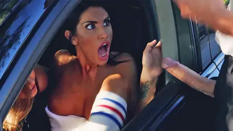 The cop flashes his lollipop 2 a duo of lezzies